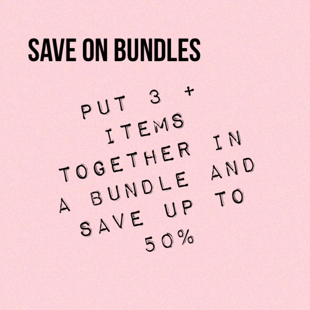 Bundle sale add 3 items or more and save up to 50%